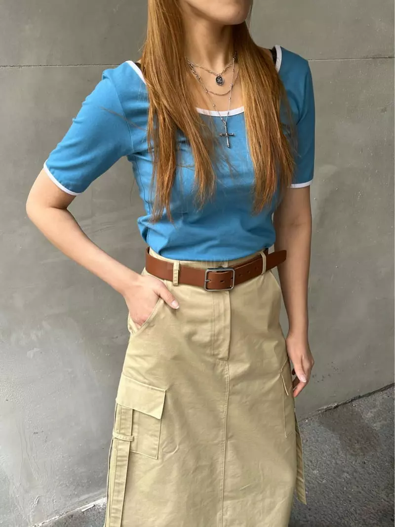 Flipar - Korean Women Fashion - #momslook - Binding Tee - 2