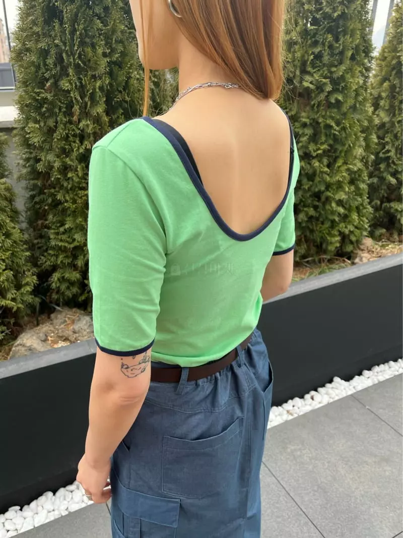 Flipar - Korean Women Fashion - #momslook - Binding Tee - 8