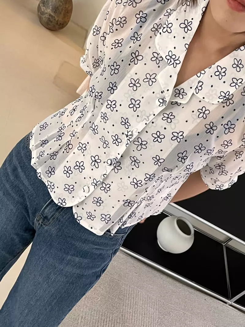 Flipar - Korean Women Fashion - #pursuepretty - Flower Blouse - 8