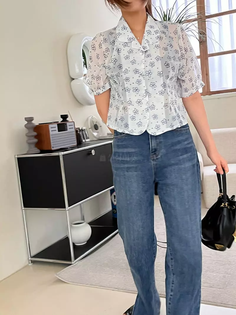 Flipar - Korean Women Fashion - #romanticstyle - Flower Blouse - 10