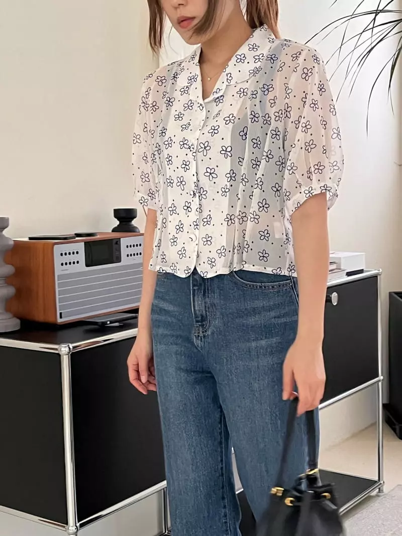 Flipar - Korean Women Fashion - #vintageinspired - Flower Blouse - 6