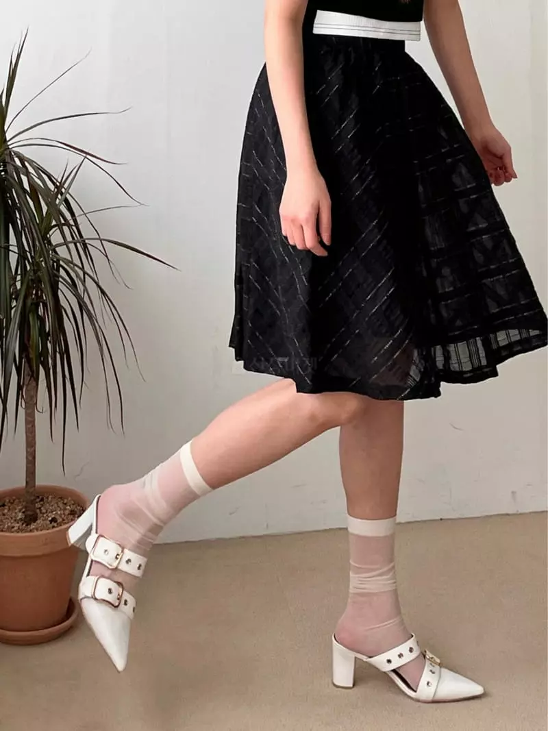 Flipar - Korean Women Fashion - #womensfashion - Check Balloon Skirt - 10