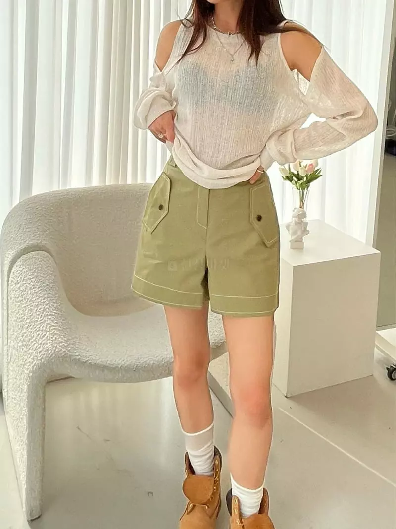 Flipar - Korean Women Fashion - #womensfashion - Stitch Shorts - 10