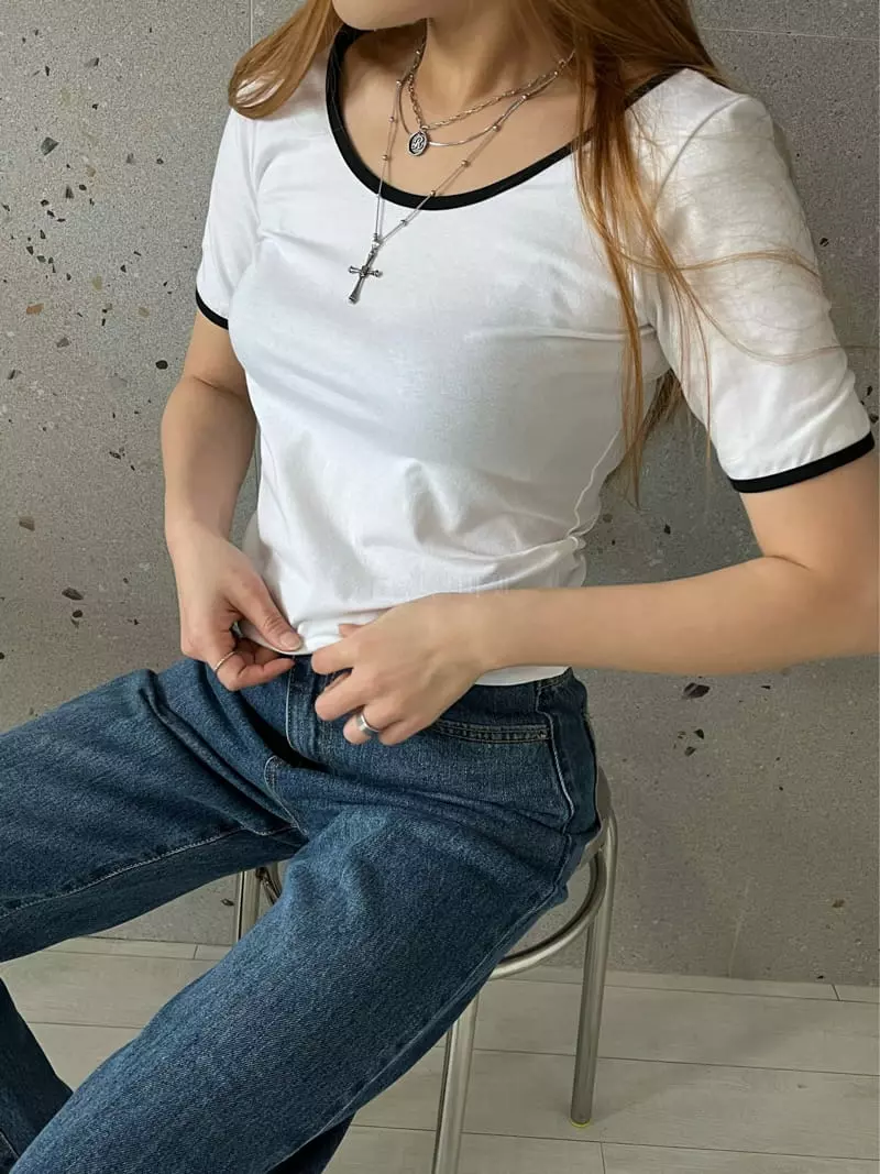 Flipar - Korean Women Fashion - #womensfashion - Binding Tee - 11
