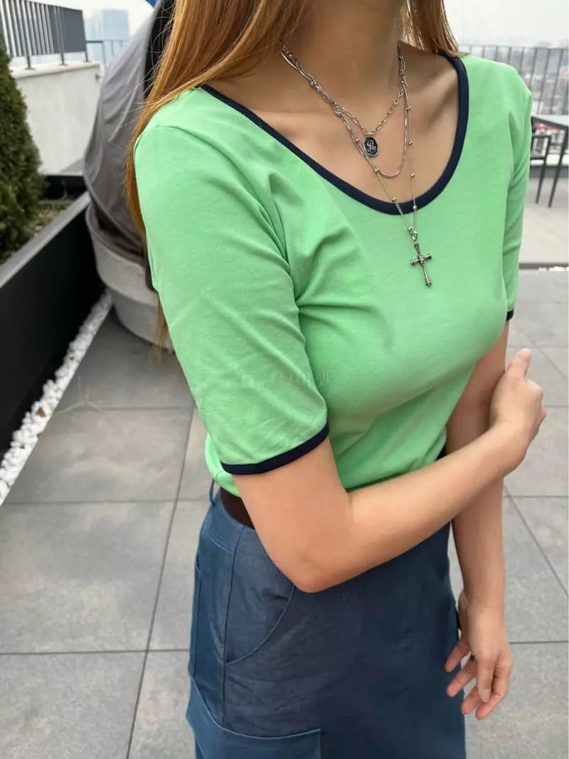 Flipar - Korean Women Fashion - #womensfashion - Binding Tee - 7
