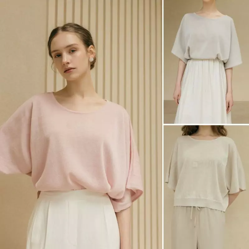 Floaty - Korean Women Fashion - #momslook - Marie Cape Knit Tee