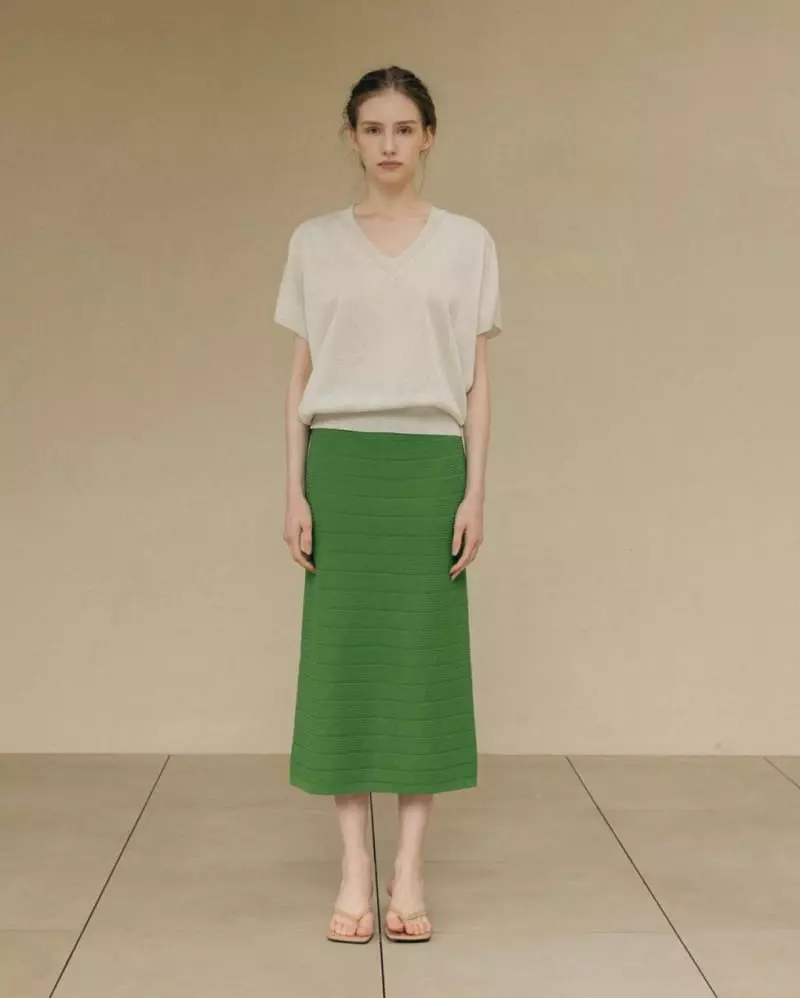 Floaty - Korean Women Fashion - #momslook - Linen Alie V Neck Loose Fit Knit Tee - 7