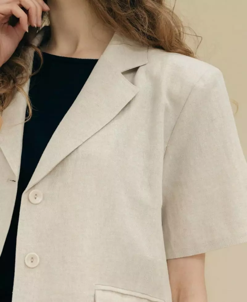 Floaty - Korean Women Fashion - #womensfashion - Herringbone Jacket - 4