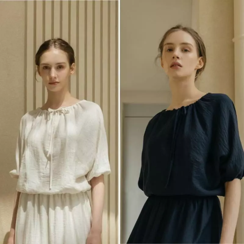 Floaty - Korean Women Fashion - #womensfashion - Linen Off Blouse