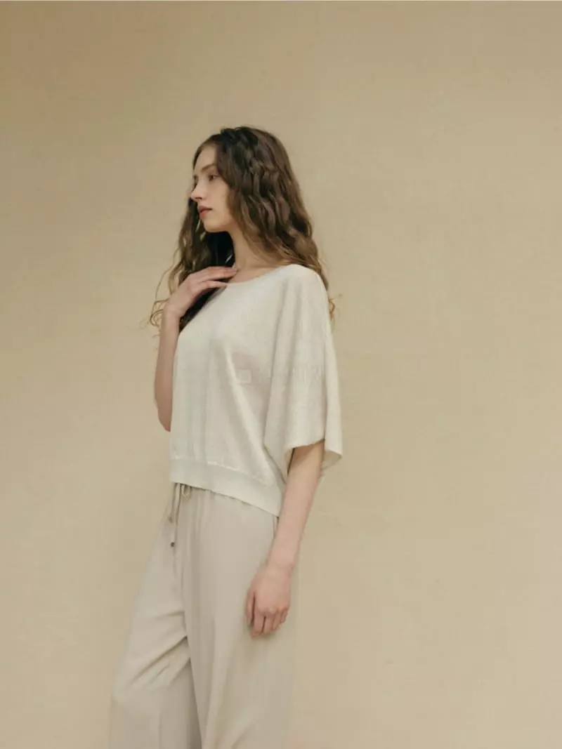 Floaty - Korean Women Fashion - #womensfashion - Marie Cape Knit Tee - 6