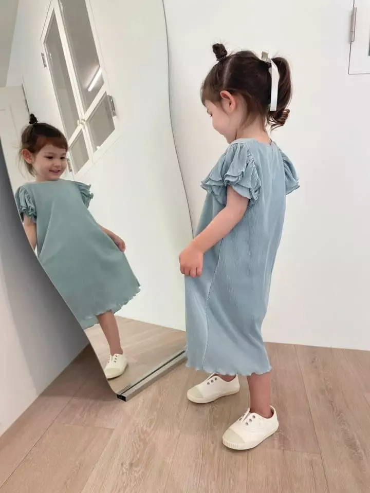 Flower J - Korean Children Fashion - #kidsstore - Pleats One-piece - 2