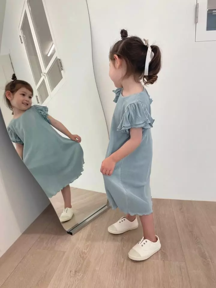 Flower J - Korean Children Fashion - #kidzfashiontrend - Pleats One-piece - 3