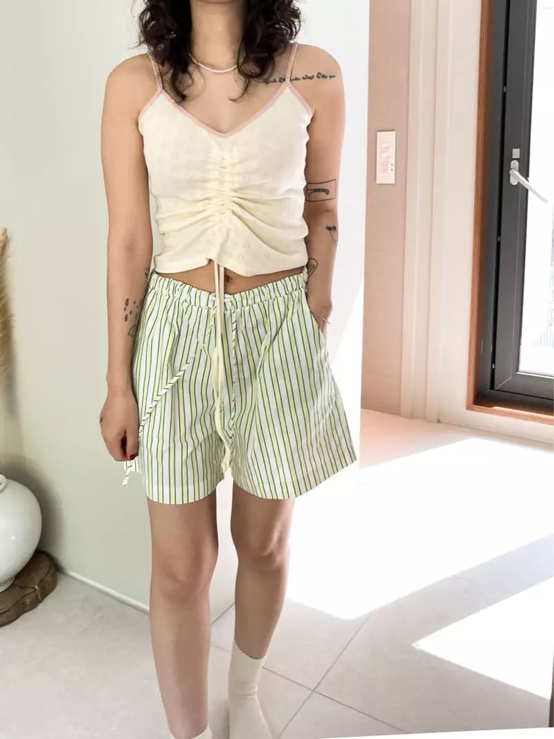 Fric - Korean Women Fashion - #momslook - Jim Stripes Shorts - 6