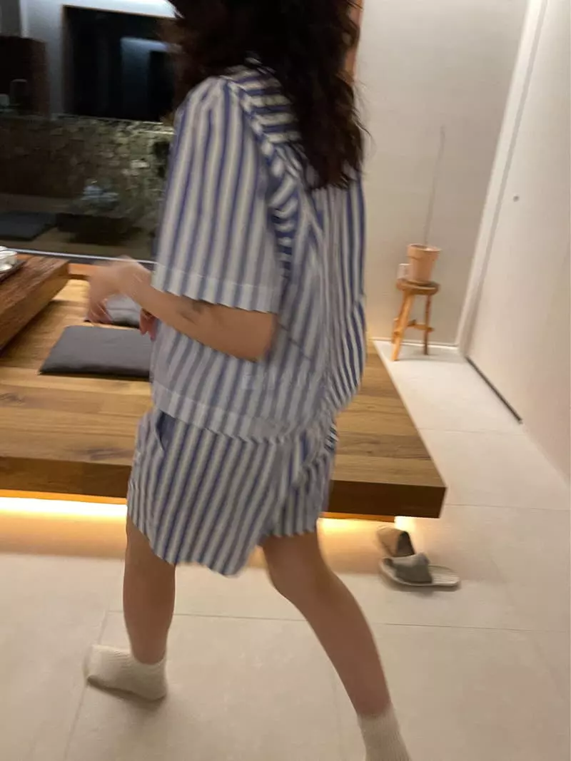 Fric - Korean Women Fashion - #momslook - Jim Stripes Shorts - 8