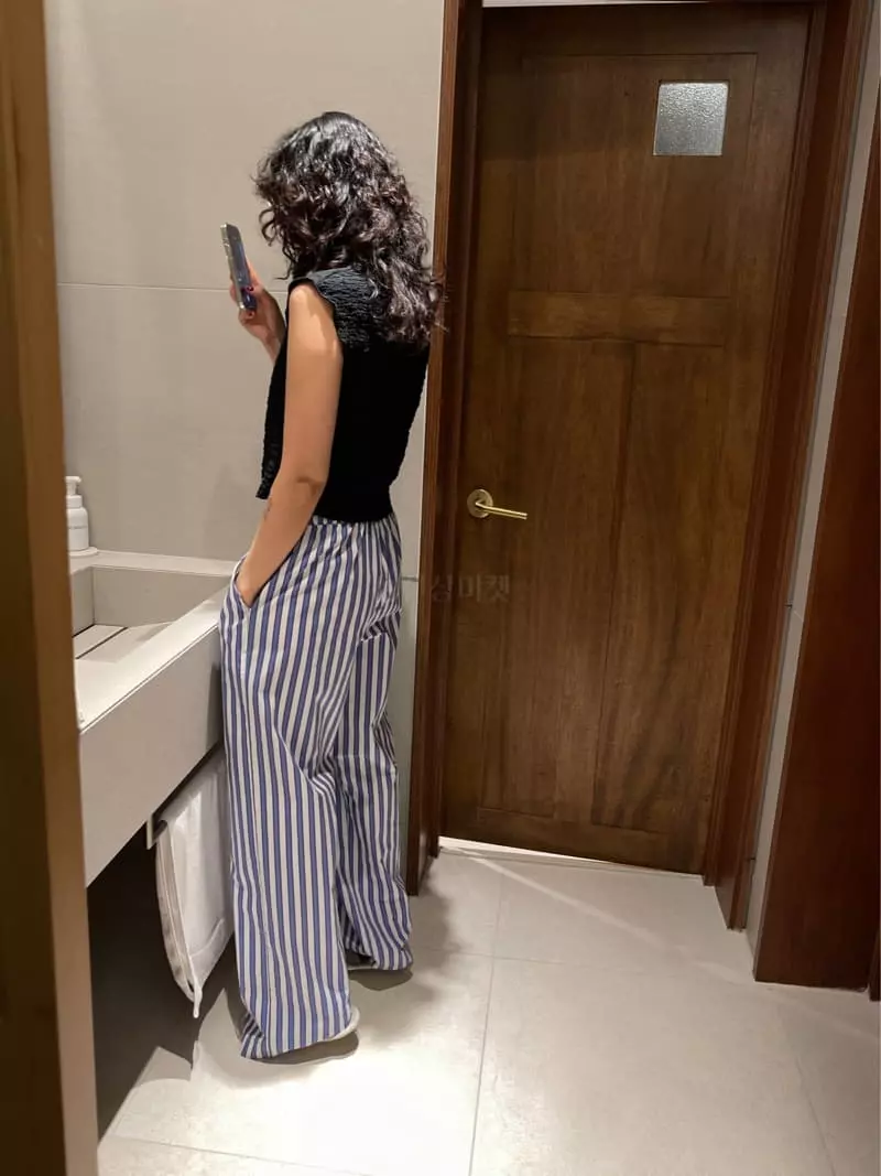 Fric - Korean Women Fashion - #momslook - Jim Stripes Pants - 3
