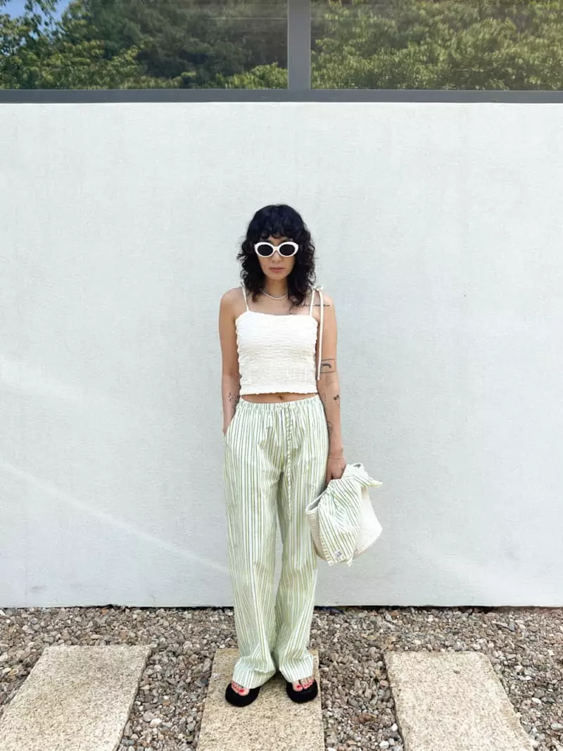 Fric - Korean Women Fashion - #momslook - Jim Stripes Pants - 5