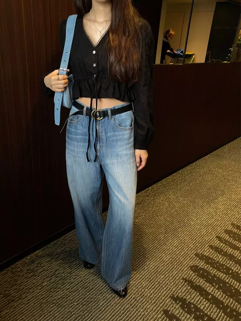 Fric - Korean Women Fashion - #romanticstyle - Denim Jeans - 7