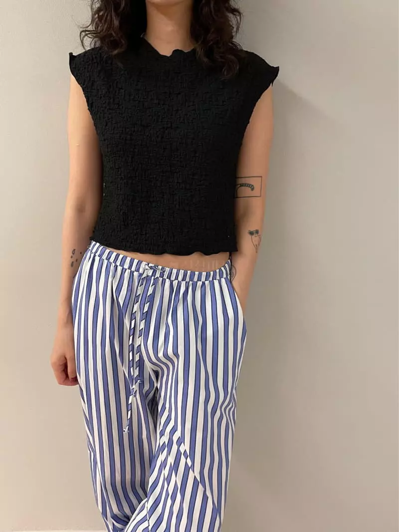 Fric - Korean Women Fashion - #womensfashion - Jim Stripes Pants - 2