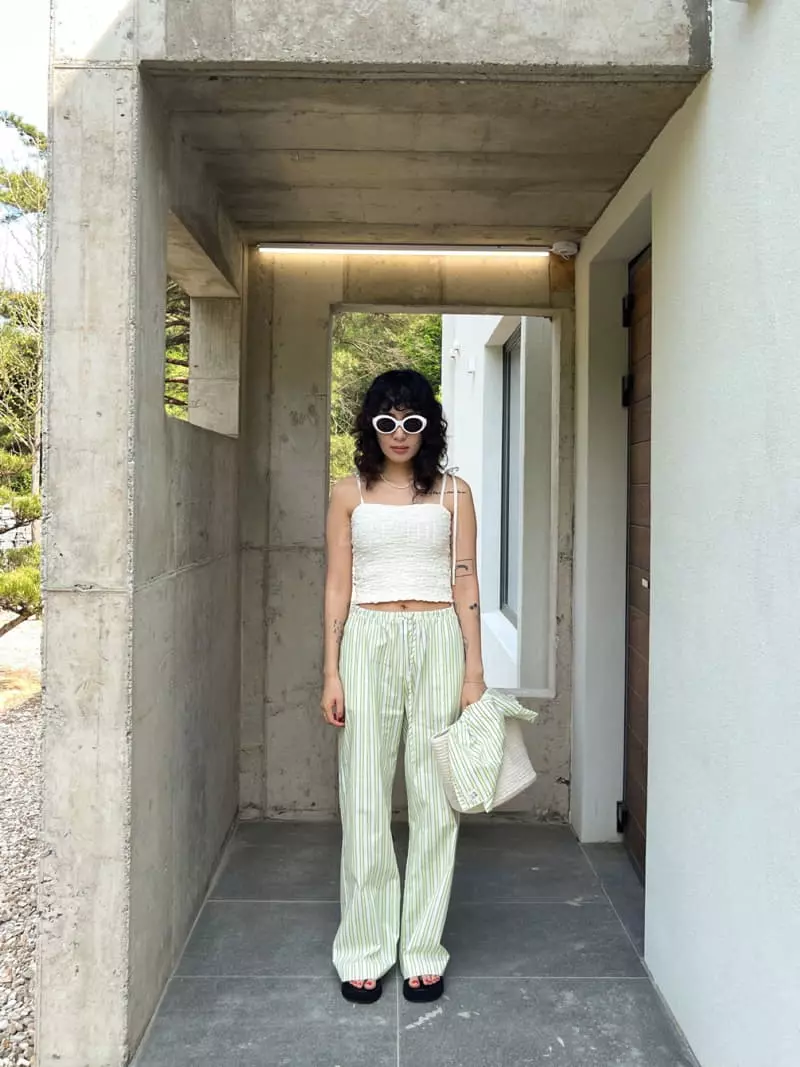 Fric - Korean Women Fashion - #momslook - Jim Stripes Pants - 4