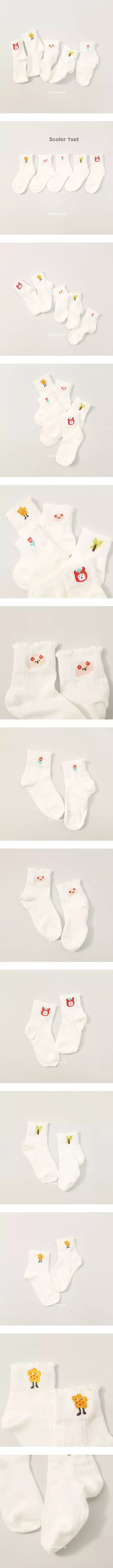 G Flower - Korean Children Fashion - #designkidswear - Mesh Embroidery Flower Socks Set