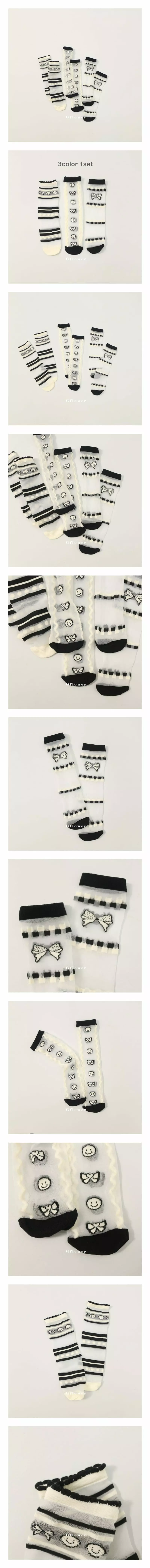 G Flower - Korean Children Fashion - #fashionkids - See Through Ribbon Knee Socks