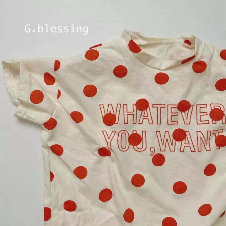 G Flower - Korean Children Fashion - #kidsshorts - Want Dot Tee - 2