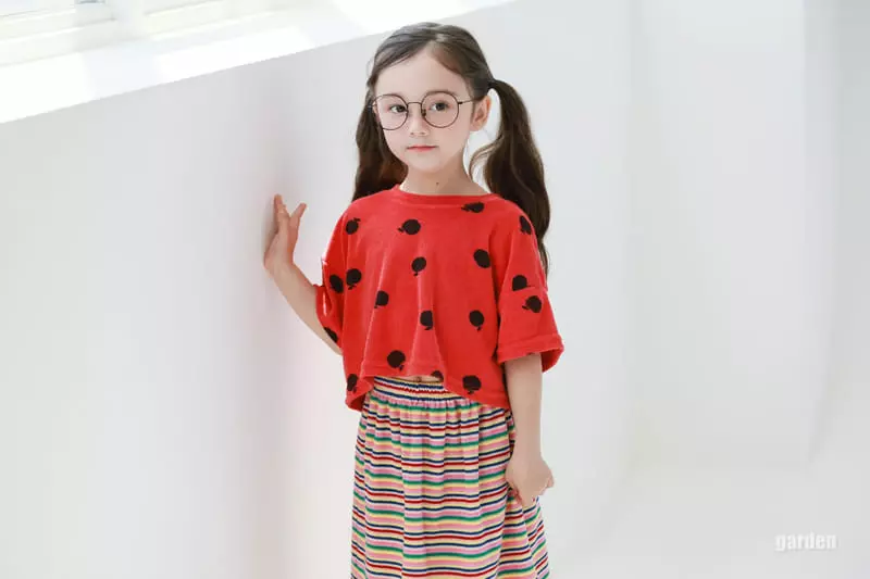 Garden - Korean Children Fashion - #magicofchildhood - Apple Terry Tee - 4