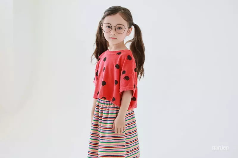 Garden - Korean Children Fashion - #todddlerfashion - Apple Terry Tee - 6