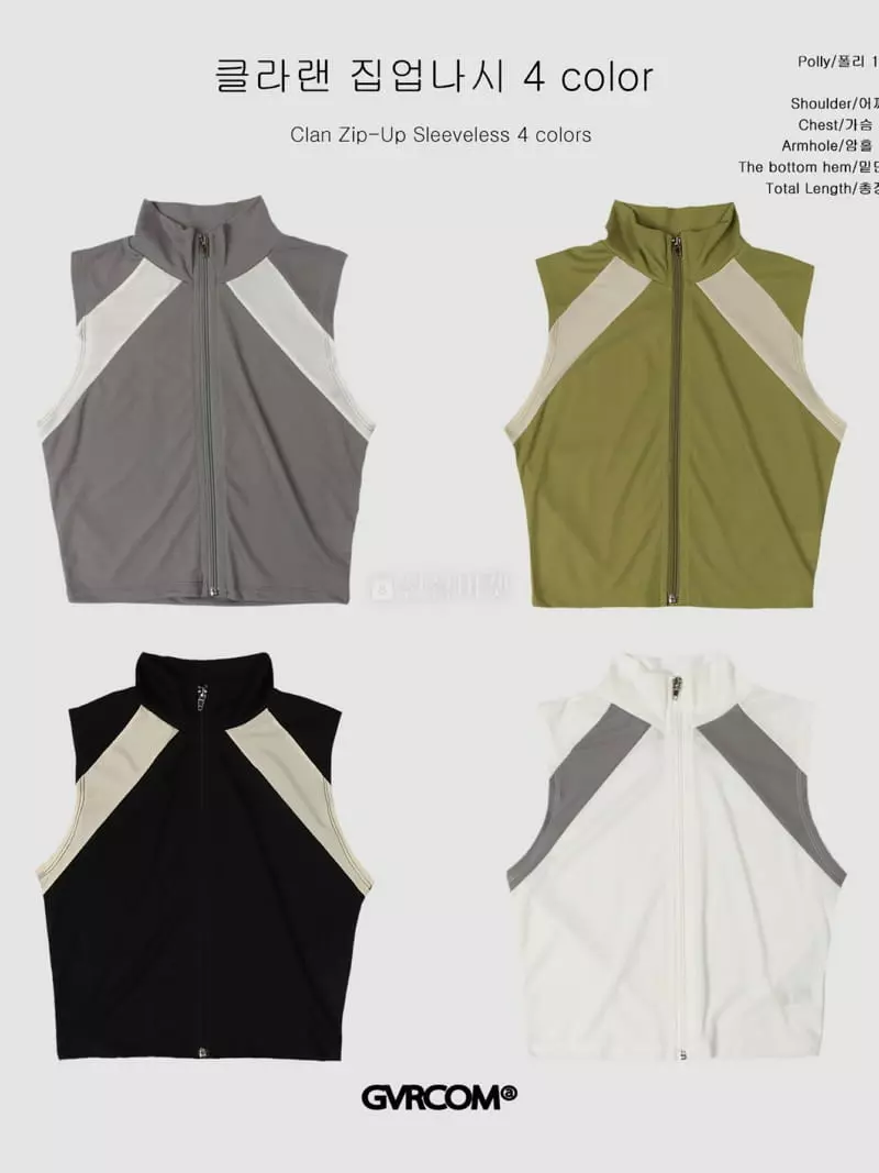 Gavara Market - Korean Women Fashion - #momslook - Claran Zip-up Sleeveless - 10