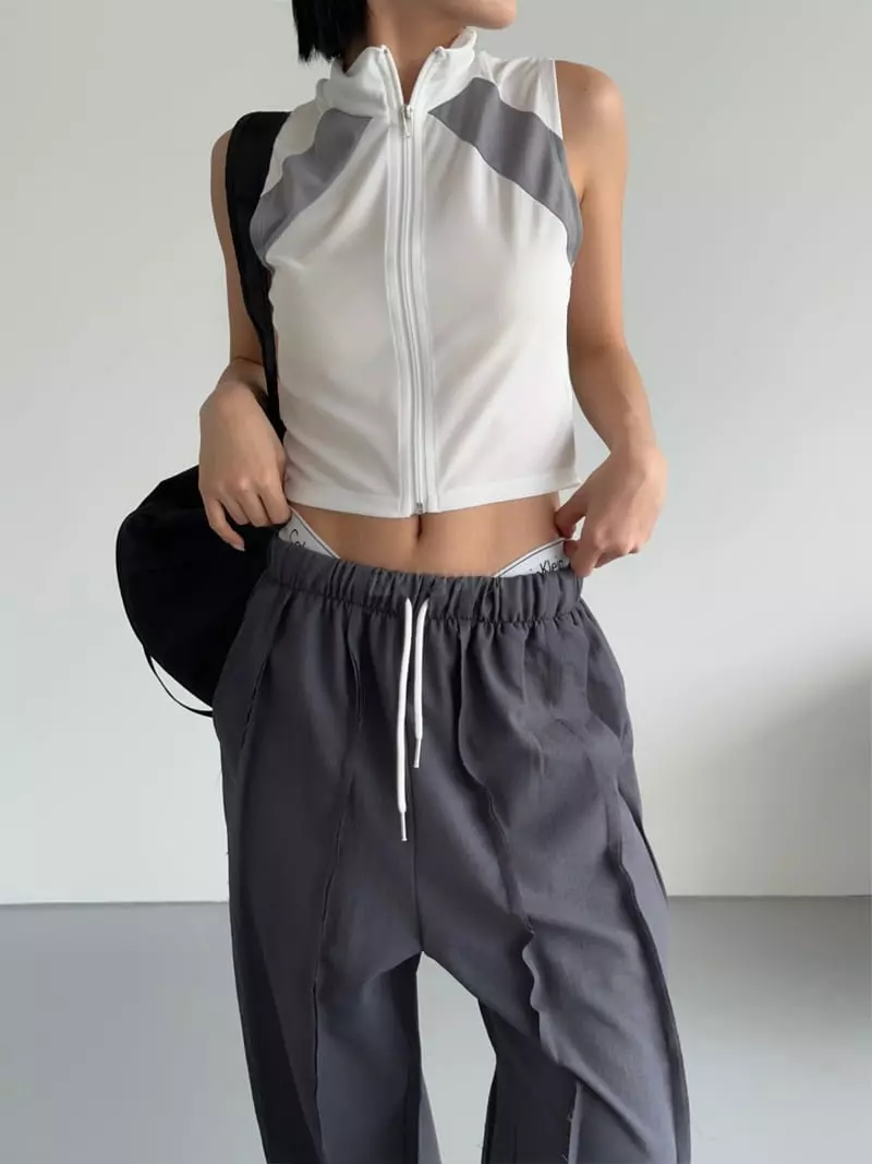 Gavara Market - Korean Women Fashion - #momslook - Claran Zip-up Sleeveless - 6