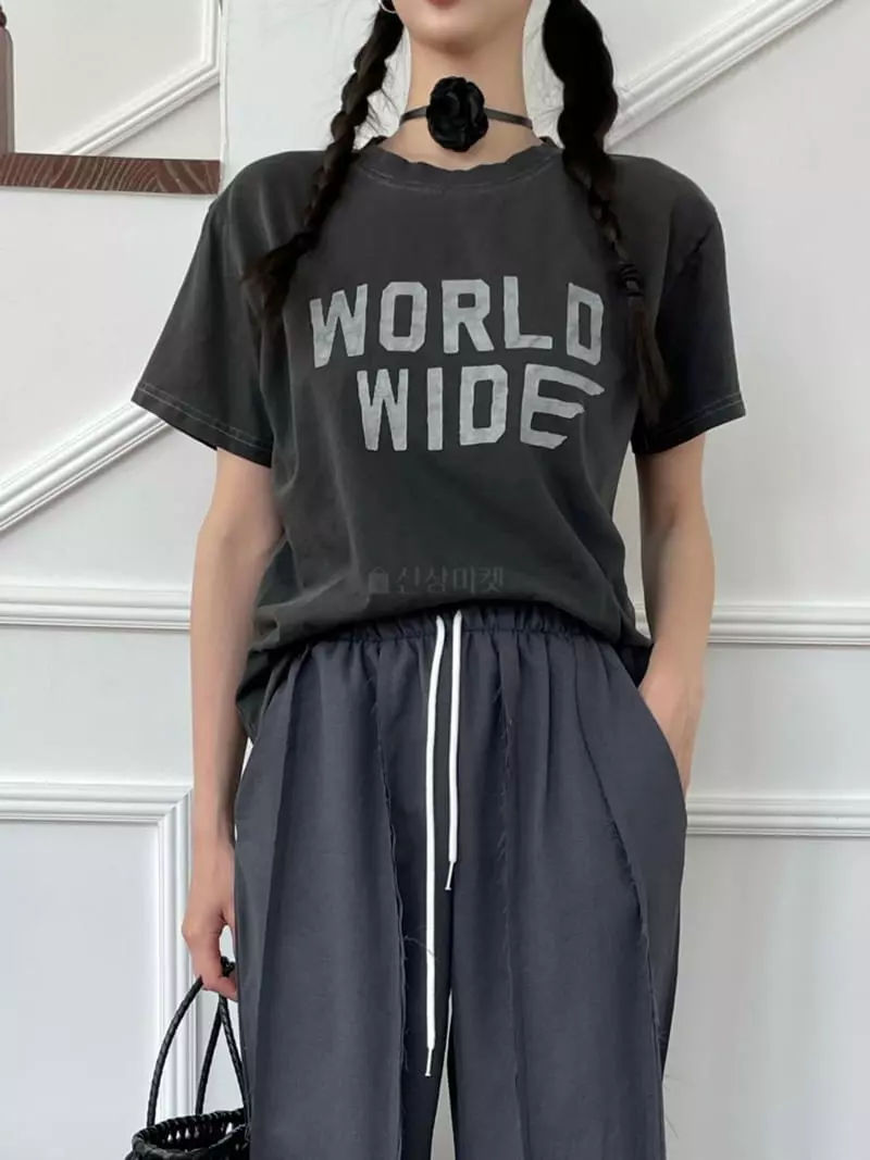 Gavara Market - Korean Women Fashion - #momslook - World Pigment Tee - 6