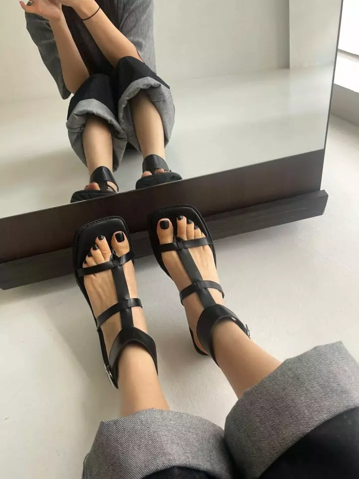 Golden Shoe - Korean Women Fashion - #momslook - p0037 Sandals - 3