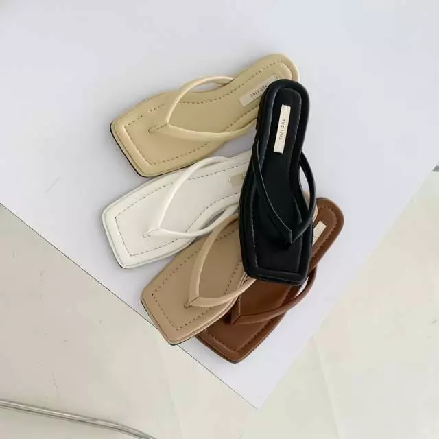 Golden Shoe - Korean Women Fashion - #momslook - th2333 Slippers