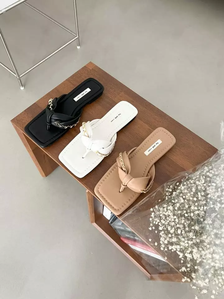 Golden Shoe - Korean Women Fashion - #momslook - j3263 Slippers