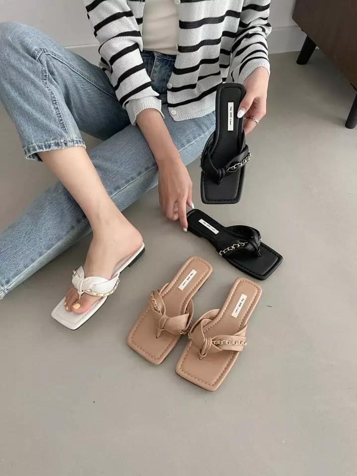 Golden Shoe - Korean Women Fashion - #momslook - j3263 Slippers - 5