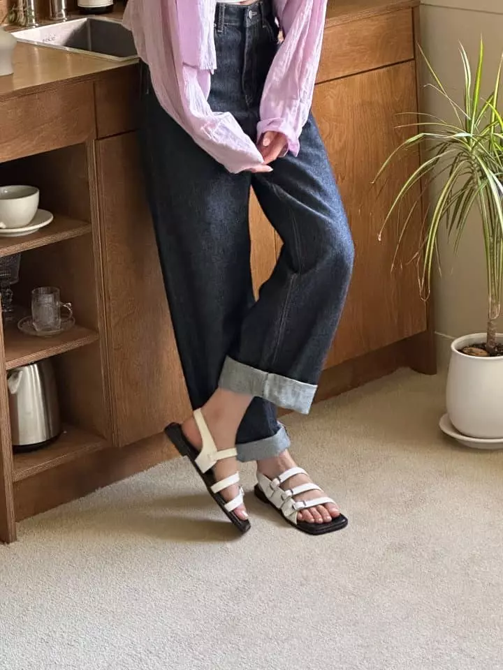 Golden Shoe - Korean Women Fashion - #restrostyle - mt1513 Sandals