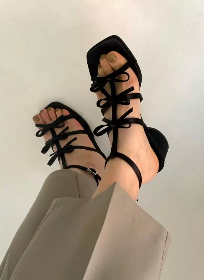 Golden Shoe - Korean Women Fashion - #vintageinspired - p0047 Sandals