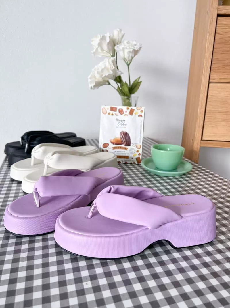 Golden Shoe - Korean Women Fashion - #momslook - j7098 Slippers - 4