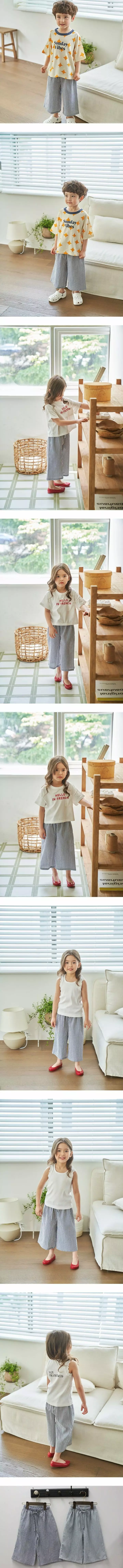 Green Tomato - Korean Children Fashion - #childrensboutique - Thick Stripes Pants - 2