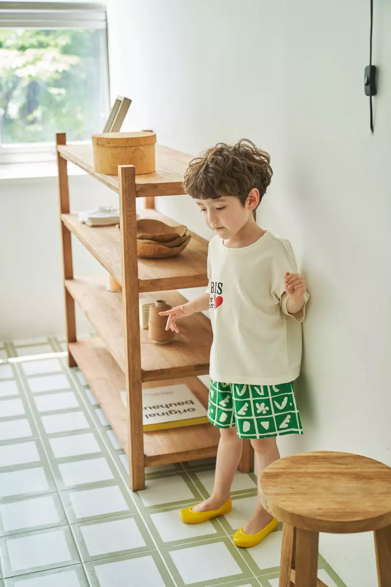 Green Tomato - Korean Children Fashion - #todddlerfashion - Paris Tee - 4