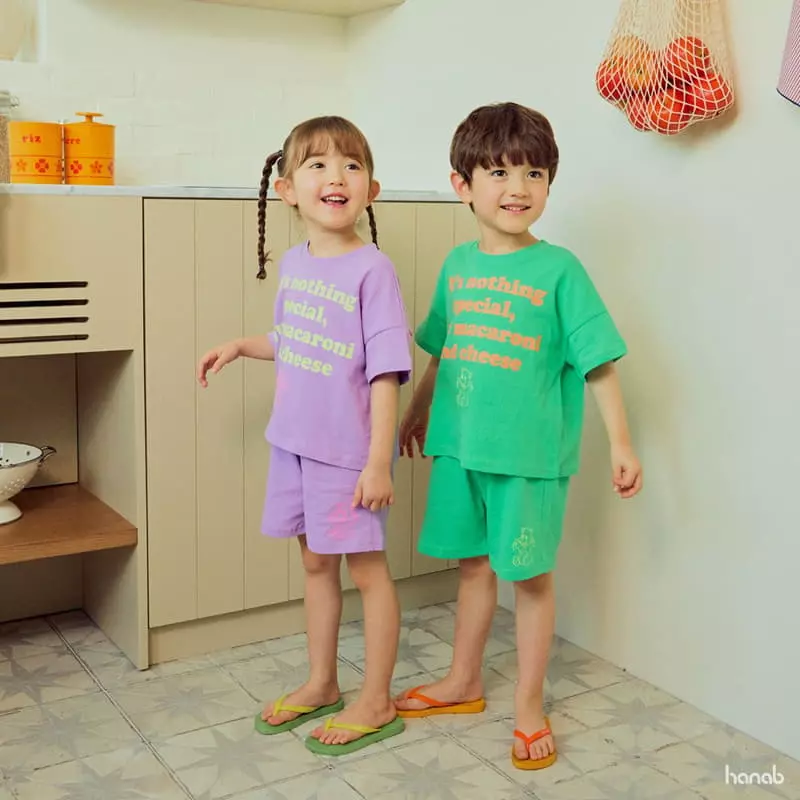 Hanab - Korean Children Fashion - #childrensboutique - Macaroni Top Bottom Set