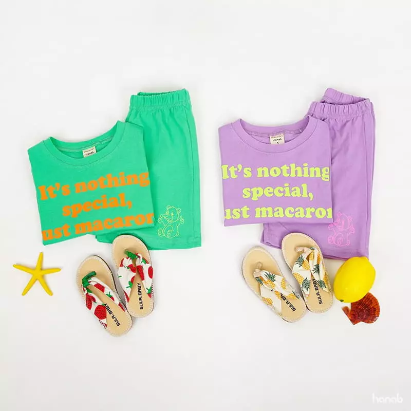 Hanab - Korean Children Fashion - #magicofchildhood - Macaroni Top Bottom Set - 10