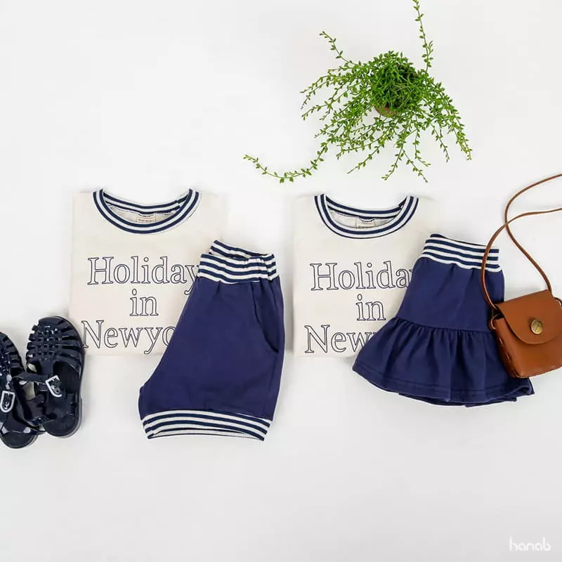 Hanab - Korean Children Fashion - #minifashionista - In New York Top Bottom Set - 12
