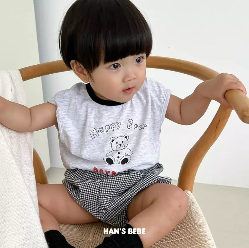 Han's - Korean Baby Fashion - #babyboutique - Bebe Milk Check Bloomer - 3