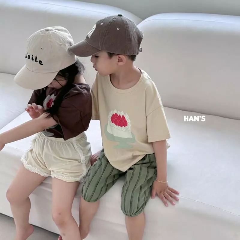 Han's - Korean Children Fashion - #prettylittlegirls - Stripes Capri Pants - 12