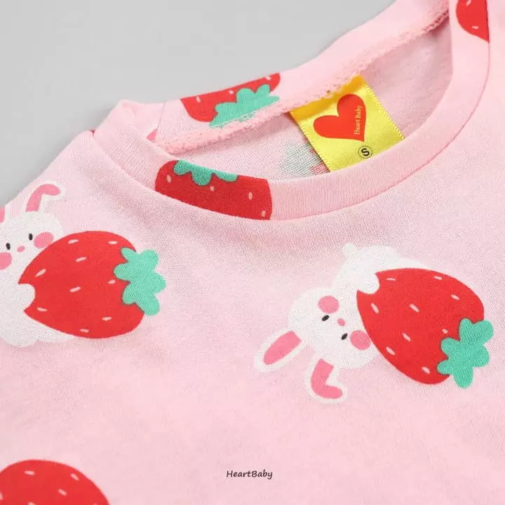 Heart Baby - Korean Children Fashion - #kidsstore - Strawberry Crop Tee - 9