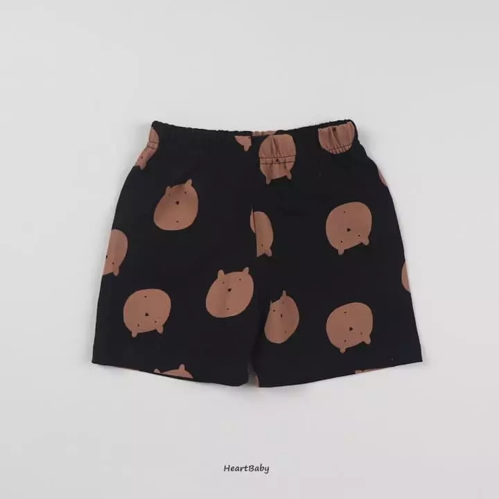 Heart Baby - Korean Children Fashion - #todddlerfashion - Bear Face Short Sleeves Easywear - 12