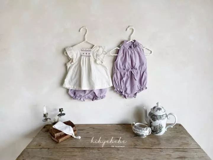 Hi Byebebe - Korean Baby Fashion - #smilingbaby - Flower Embrodiery Top Bottom Set - 4