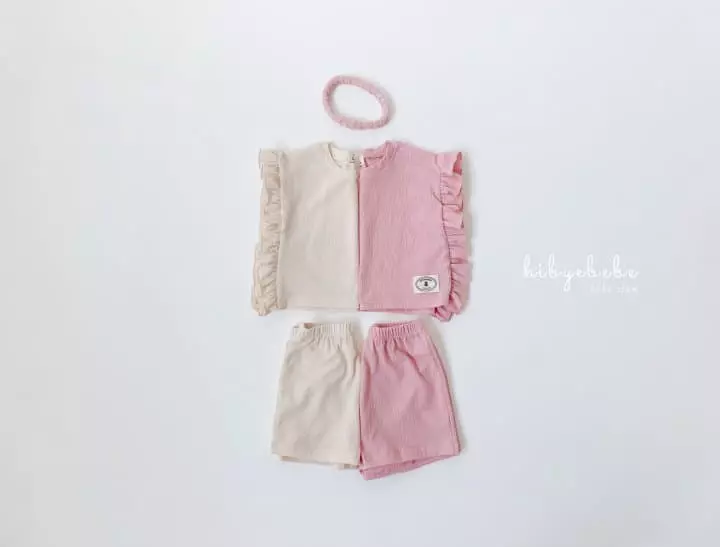 Hi Byebebe - Korean Baby Fashion - #babyboutique - Macaroon Frill Top Bottom Set - 2