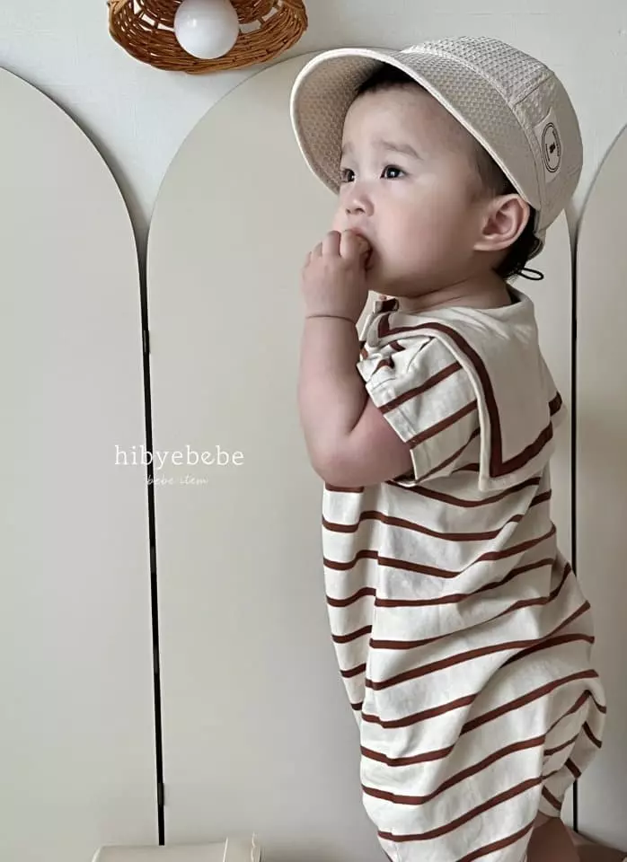 Hi Byebebe - Korean Baby Fashion - #babyboutique - Stripes Colla Bodysuit - 9